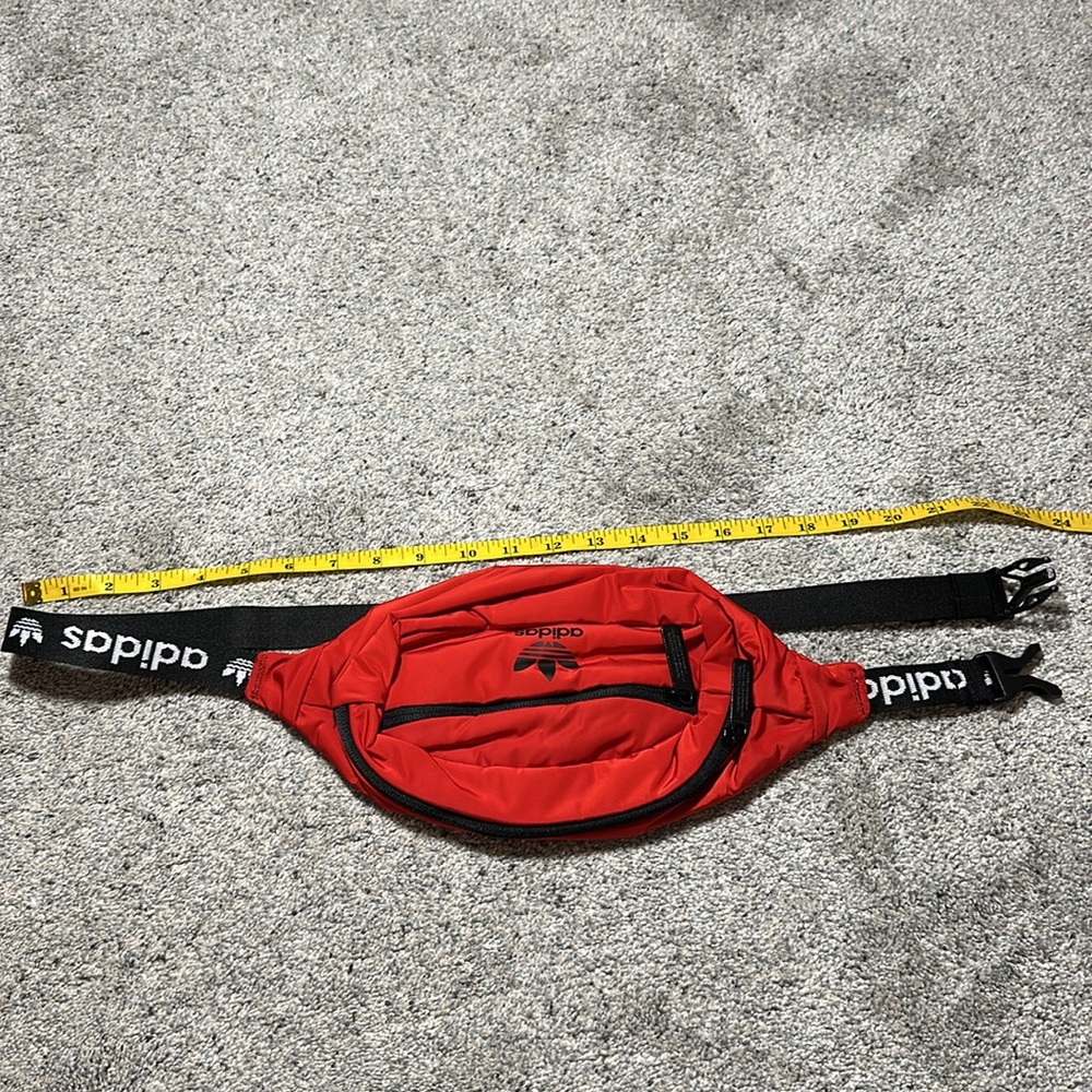 EUC Adidas Belt Bag/Cross Body Bag - red/black w/branding - Picture 15 of 16